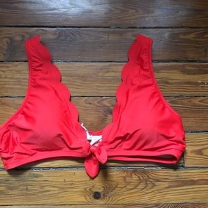 [J. CREW] scallop bikini top